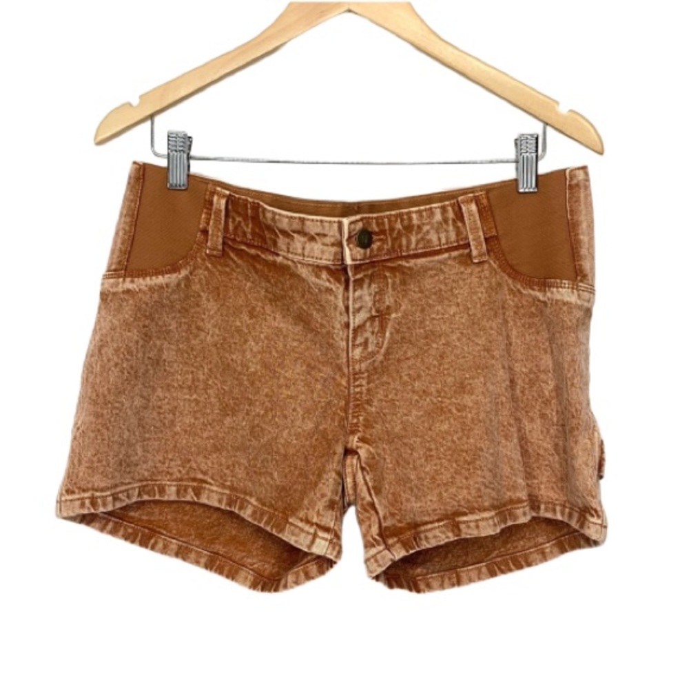 Isabel Maternity Acid Wash Carpenter Highest Rise Shorts Comfort Stretch New Nwt